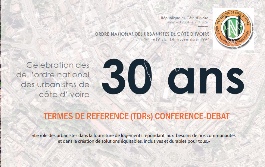 CÉLÉBRATION DES 30 ANS DE L'ORDRE